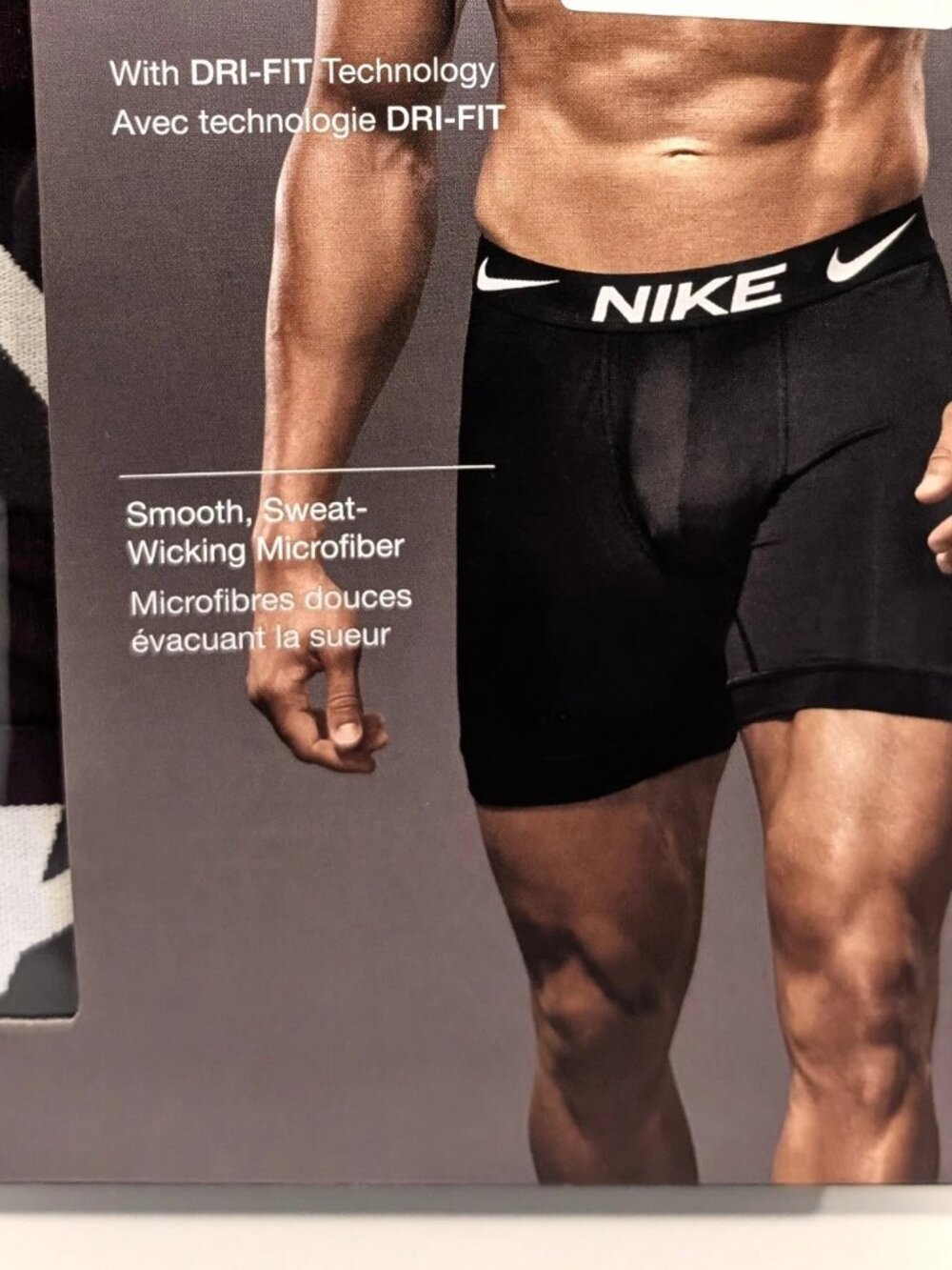 Nike Mens 3 Pack Dri-FIT Essential Micro Boxer Briefs All Black Large 36-38 NWT